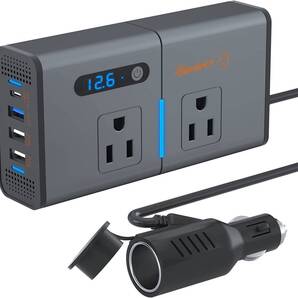 LST 200Wカーインバーター コンバーター 改進版 DC to AC 変換アダプター 車載電気用品対応 USB給電口3つ