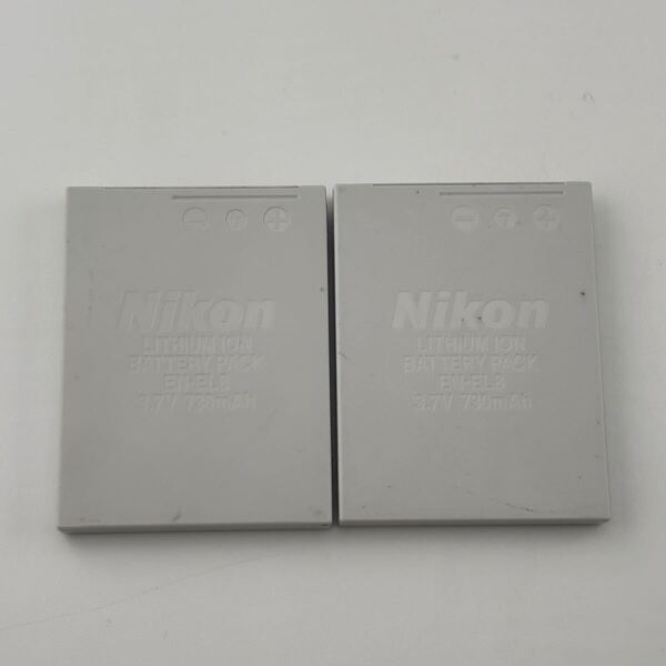 2個セット【動作確認済】送料無料 返金保証 Nikon ニコン EN-EL8 デジカメ バッテリー 純正品 満充電後計測 4.16V/4.11V