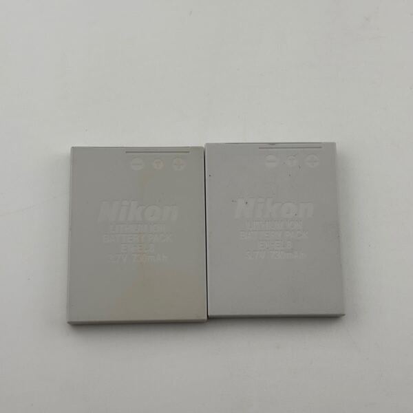 2個セット B【動作確認済】送料無料 返金保証 Nikon ニコン EN-EL8 デジカメ バッテリー 純正品 満充電後計測 4.16V/4.16V