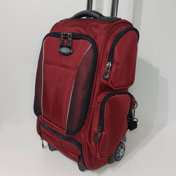 Skyway スカイウェイ キャリーバッグ リュックバッグ 多機能 2輪 美品 コンパクト トラベルキャリー キャリーケース 旅行 ワインレッド