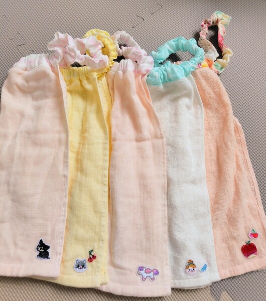 ハンドメイド 女の子用 おりこうエプロン タオルエプロン 5枚セット まとめ売り