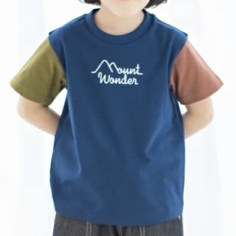 新品 THE SHOP TK(Kids) オーガニックコットン半袖Tシャツ ネイビー (393) 15(150cm) 定価998円
