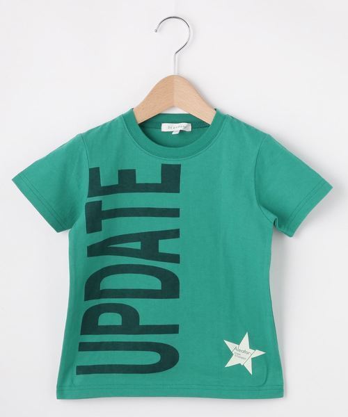 新品 3can4on(Kids)【コットン100%】ボーイズロゴTシャツ モスグリーン(024)11(110cm) 定価1099円