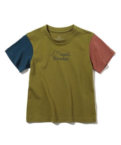 新品 THE SHOP TK(Kids) オーガニックコットン半袖Tシャツ カーキ(327) 16(160cm) 定価998円