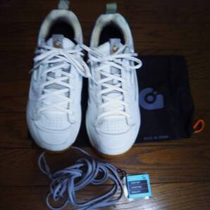 即決・送料込★gravis グラビス★美品 替紐・保存袋付・レザー本革スニーカー FACTOR ファクター WHITE★白 US10(約28cm)