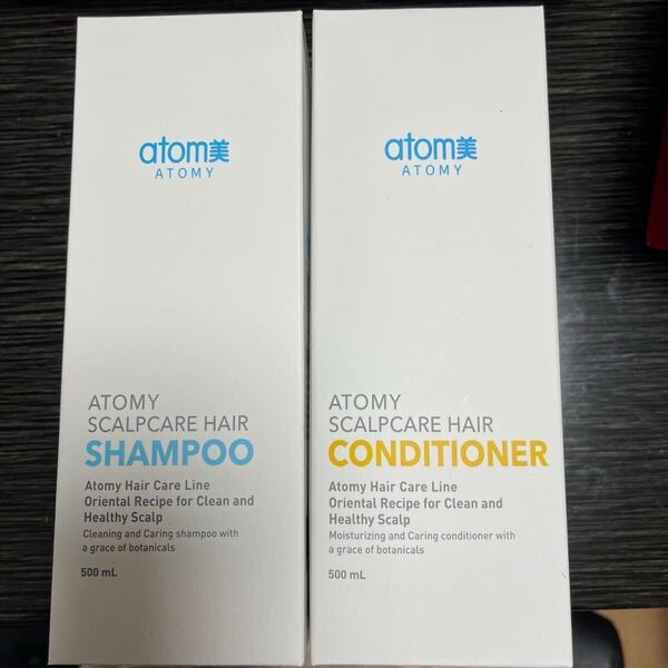 アトミ植物性スカルプシャンプー500mlとスカルプデイショナー50mlヘアリンス 2点セット atomy新品 送料込み使用期間26年3月までATOMY商品