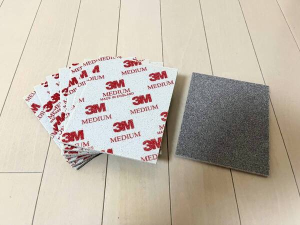 【送料無料】3M スリーエム スポンジ研磨材 5081 ミディアム 114mm × 140mm(8枚)