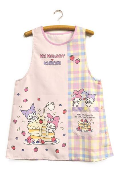 ☆値下げしました!!☆送料無料☆匿名発送☆【ソックスプレゼント付き】マイメロディ&クロミキッチン エプロン 保育士 サイドボタン