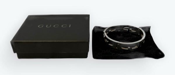 グッチ/GUCCI/Gロゴ/SV925/バングル/ブレスレット/メンズ/シルバー