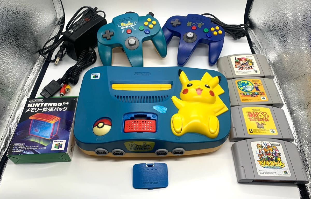 Amazon | ピカチュウN64コントローラ ブルー N64 | 本体・周辺機器