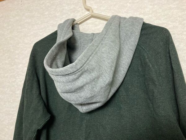 00S NIKE パーカー フーディー スウェット ツートン ジップアップ ビンテージ ラグラン ナイキ 90S グレー vintage