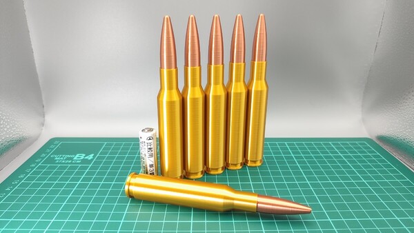 .50BMG NATO 弾風 ダミーカート 6個セット【送料無料】(検) .50 bmg nato 12.7x99mm M2 重機関銃 M1921 バレット M82 ヘカート 2 II 2