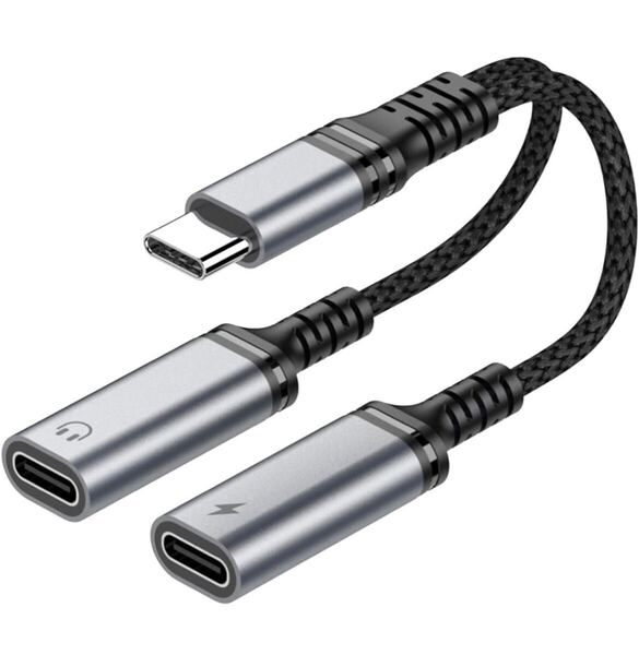 【アップグレード版】 Chayoo デュアルUSB-Cヘッドフォン&充電アダプタ タイプC 二股 イヤホン 変換アダプタ PD60W高速充電・無発熱で安全