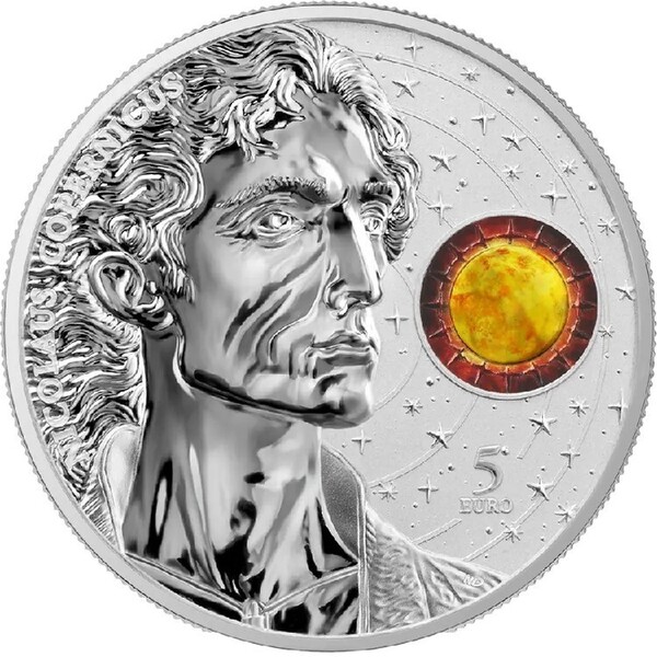 マルタ 2023 コペルニクス誕生550周年記念銀貨 カラー BU 完全未使用品