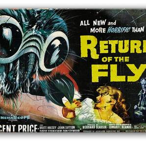 BIGサイズ!! 60cm×40cm ★★レトロ映画シリーズ RETURN OF THE FLY★★ 大型看板専門店★メタル看板