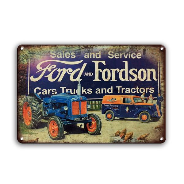 BIGサイズ!!! 60cm×40cm★★FORDSON★★ バイク・車関連看板多数あり 大型看板専門店