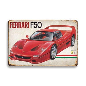 大型サイズ 60cm×40cm ★★FERRARI F50★★ マニアックなバイク・車 関連看板多数あり★大型看板専門店★ガレージ