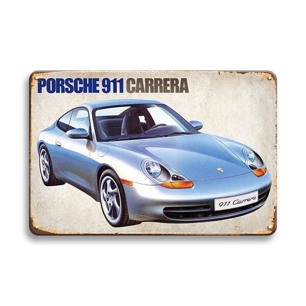 大型サイズ 60cm×40cm ★★ポルシェ911 カレラ★★ マニアックなバイク・車 関連看板多数あり★大型看板専門店★ガレージ