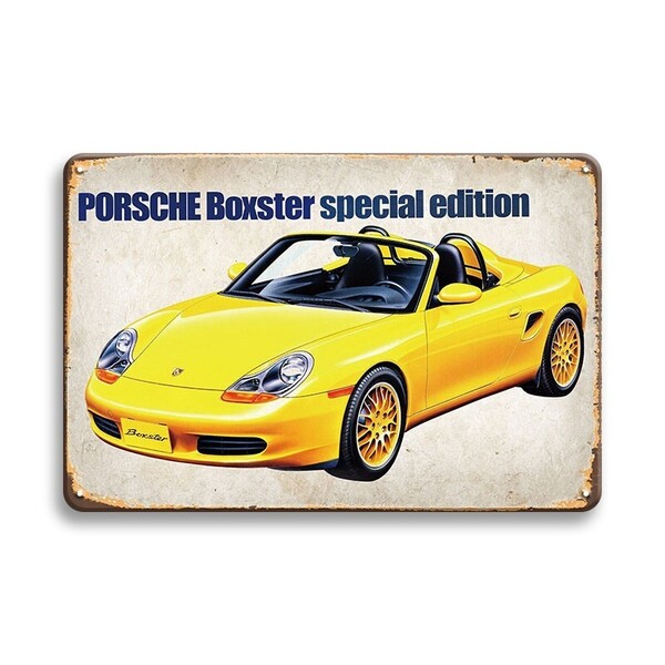 大型サイズ 60cm×40cm ★★ポルシェ ボクサー★★ マニアックなバイク・車 関連看板多数あり★大型看板専門店★ガレージ