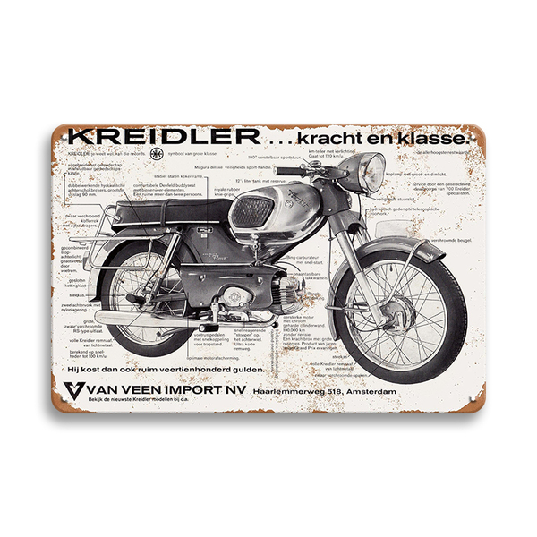 大型サイズ 60cm×40cm ★★KREIDLER★★ マニアックなバイク・車 関連看板多数あり ★大型看板専門店