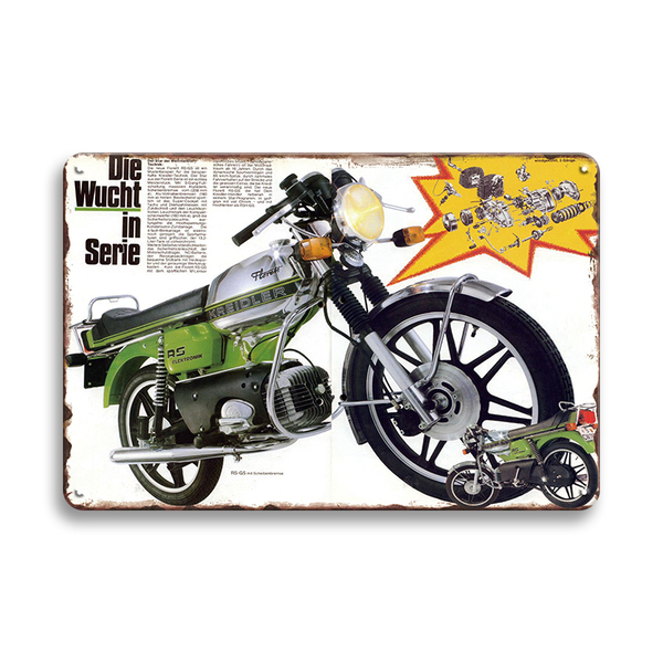 大型サイズ 60cm×40cm ★★KREIDLER★マニアックなバイク・車 関連看板多数あり ★大型看板専門店