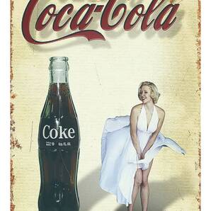 これはいいサイズ!! 60cm×40cm★コカ・コーラ × マリリンモンロー 看板★新品★ガレージ看板