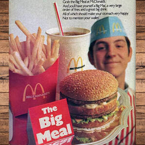 即決SALE!! マクドナルド 復刻広告看板■なんと60cm!! 大型メタル看板■アメリカン・ガレージ■新品