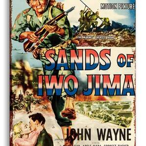 BIGサイズ!! 60cm×40cm★★レトロ映画 復刻看板 硫黄島★★大型看板専門店★メタル看板が大量★新品