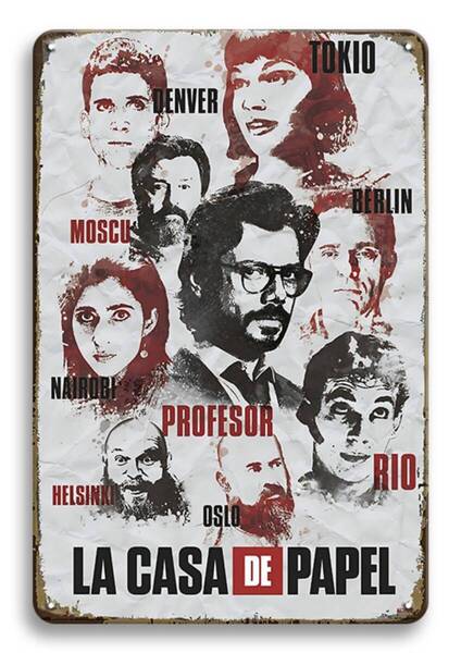 BIGサイズ!! 60cm×40cm ★★LA CASA DE PAPEL★★ 大型看板専門店★メタル看板が大量★新品