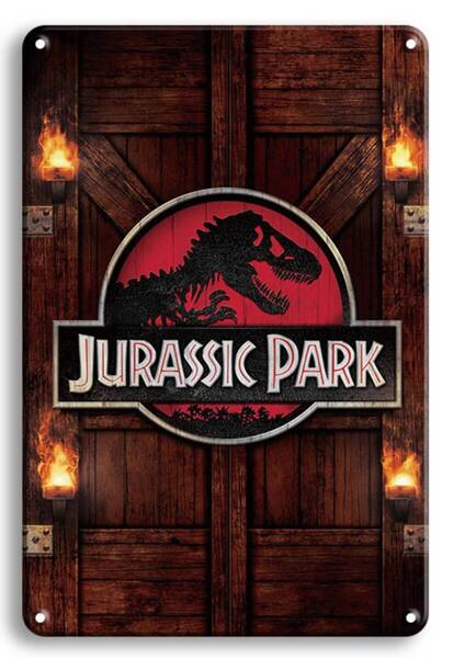 BIGサイズ!! 60cm×40cm ★★映画シリーズ ジュラシックパーク★★ 大型看板専門店★メタル看板