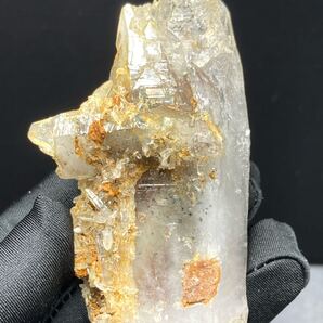 【激レア】ネパール ガネッシュヒマール産 ヒマラヤ水晶 約142g 褐鉄鉱 アンフィボール ゴールデンヒーラー 0418