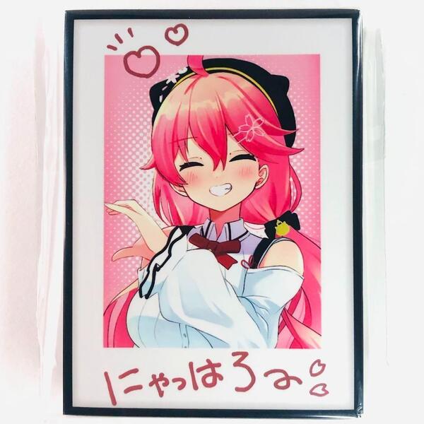 ホロライブ さくらみこ チェキ風 スリーブ ミッドナイトブルー