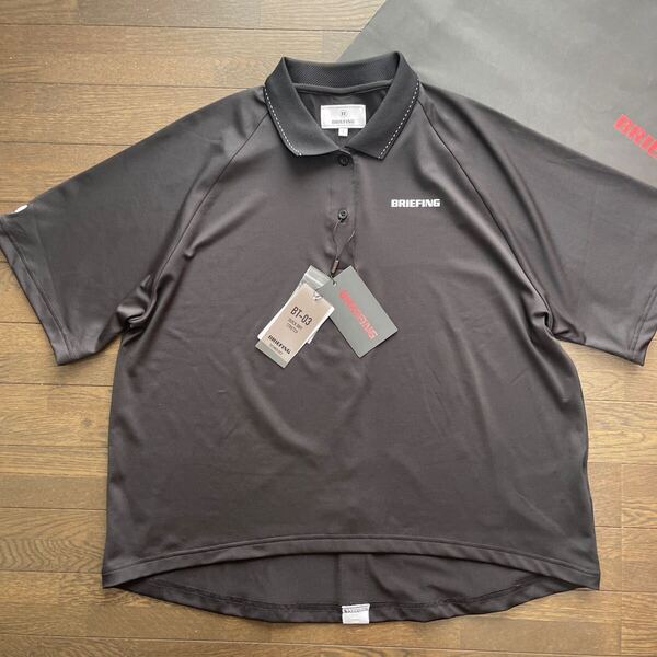 送料無料BRIEFING GOLFブリーフィングLADIESポロシャツBACK連ロゴテープDesign吸水速乾DRY肌サラ弾力性STRETCH入手困難Black(大特価L)新品