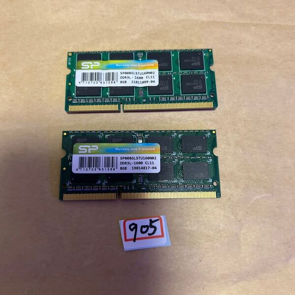 16GB. #905# SP DDR3L. 8 GBx2枚=16GB