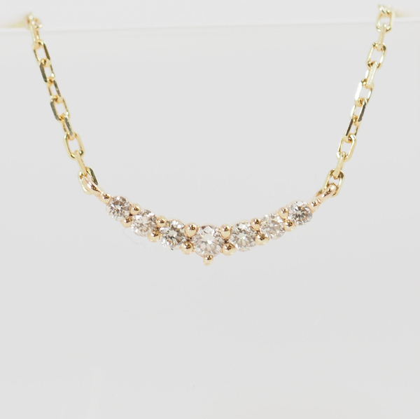 agete アガット ダイヤ 0.05ct K10 ゴールド ネックレス