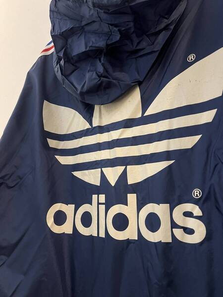 90S デサント アディダス サッカー ピステ ナイロン ウインドブレーカー adidas originals オリジナルス トレフォイル三つ葉ロゴ