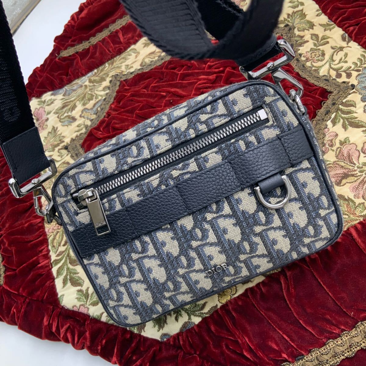 CHRISTIAN DIOR オブリーク コットン ジャガード シャツ ほぼ未 CHRISTIAN DIOR オブリーク コットン ジャガード シャツ ほぼ未