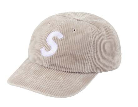 24FW Supreme Corduroy S Logo 6-Panel stone シュプリーム Sロゴ キャップ