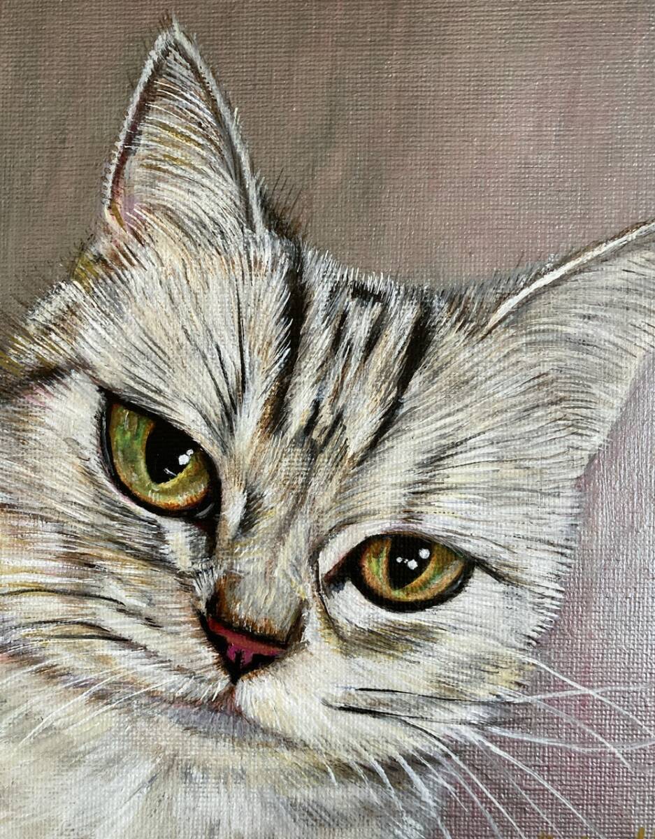 猫の油絵F0ゼロ号原画 絵画 mimoza 通販 14645644｜Creema(クリーマ)