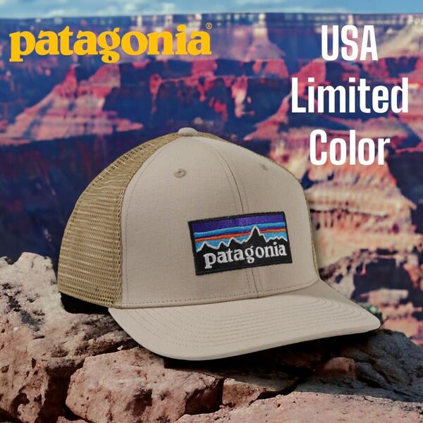 ◆US限定カラー◆PATAGONIA P-6 トラッカーキャップ タン 帽子 パタゴニア Tracker Cap