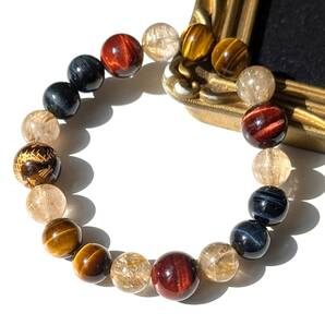 金運 仕事運 行動力が高まるパワーストーン タイチンルチル 皇帝龍 タイガーアイ レッドタイガーアイ ブルータイガーアイ ブレスレット