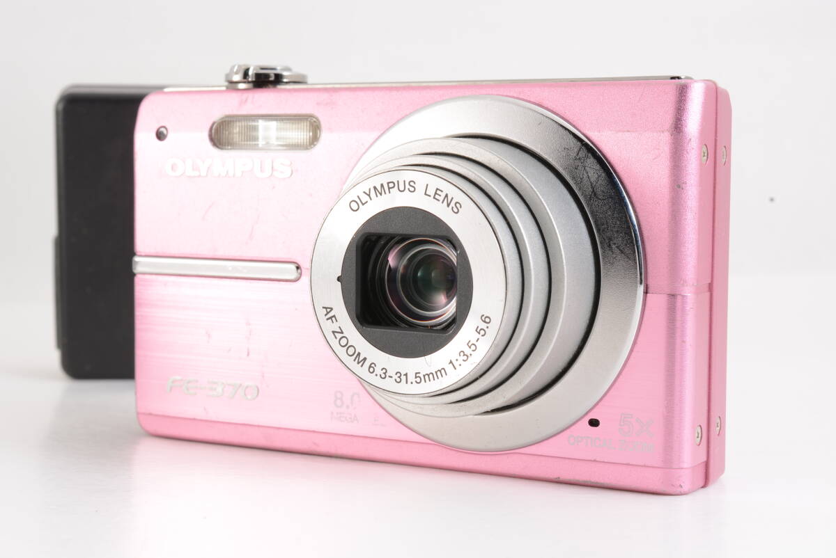 ⑧【美品】OLYMPUS FE-370 ピンクバッテリー付 　※簡易動作確認済 Vintage 2008 Olympus FE-370 Compact Digital Camera