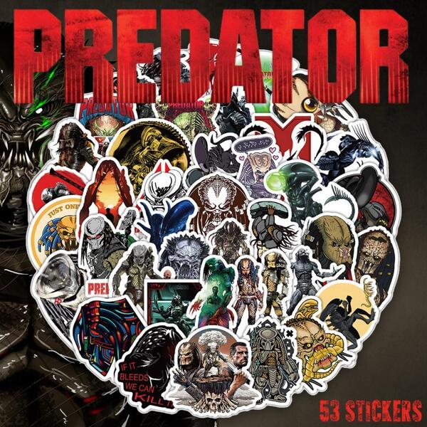 プレデター ステッカー 53枚セット PVC 防水 シール Predator エイリアン ホラー 映画 キャラクター