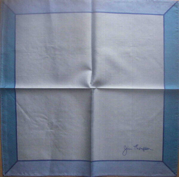 未使用中古品★「Jim Thompson Thai Silk ジムトンプソンタイシルク ハンカチーフ40×40cm 絹100% タイ製 」