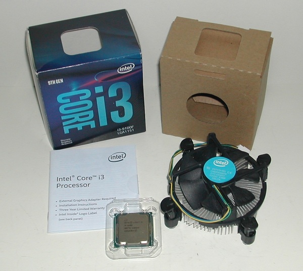 4コアCPU Core i3 9100F LGA1151