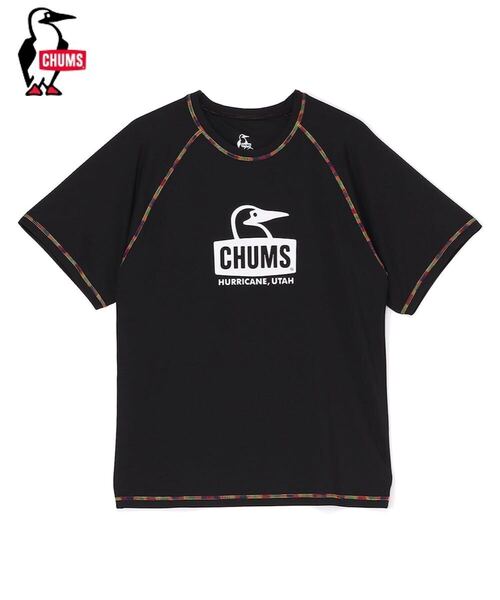CHUMS Splash Booby Face T-Shirt チャムス スプラッシュ ブービーフェイス Tシャツ(メンズ)ブラック/レインボー CH01-2542/XXL/2XL