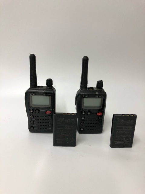 トランシーバーicom IC-4077 充電器付 【2台セット】 Yahoo!オークション -「ic-4077」の落札相場・落札価格
