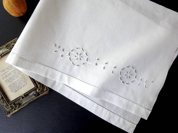フランス レース 刺繍 トリム 綿レース クロッシェ タティング リバー スカラップ 装身具 アンティーク