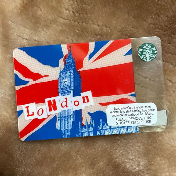 送料無料 海外 スターバックス カード PIN未削り 廃盤 イギリス ロンドン 限定 残0 スタバ STARBUCKS CARD コレクション LONDON