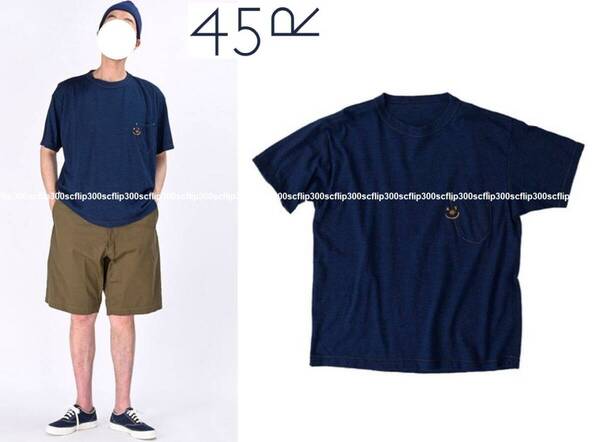 45R☆スマR刺繍 908オーシャンTシャツ ☆インディゴ サイズ3 定価17600円